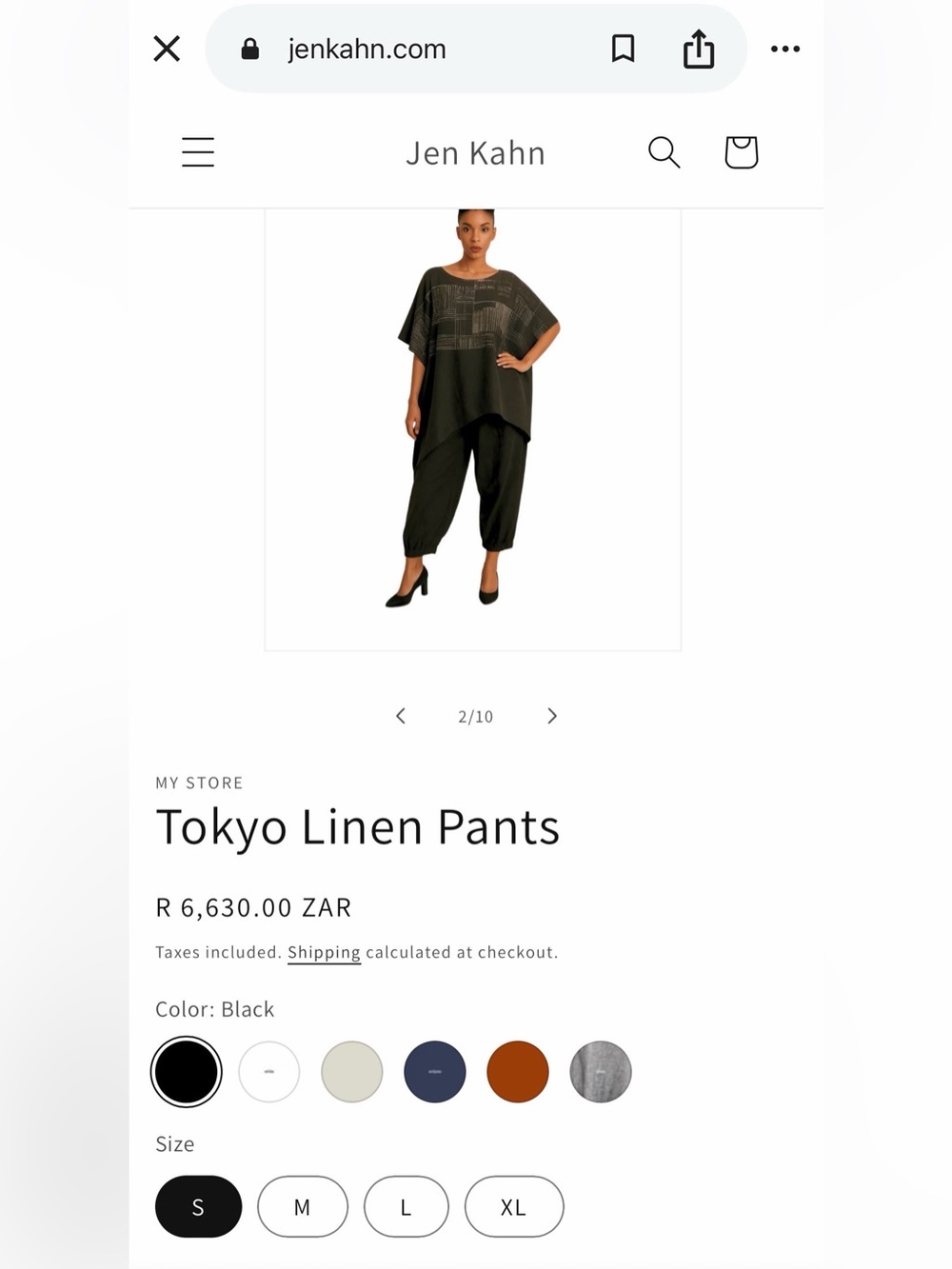 SOLD Jen Kahn Tokyo Linen Cropped Balloon Pants | Sculptural Barrel Leg | - Picture 7 of 7